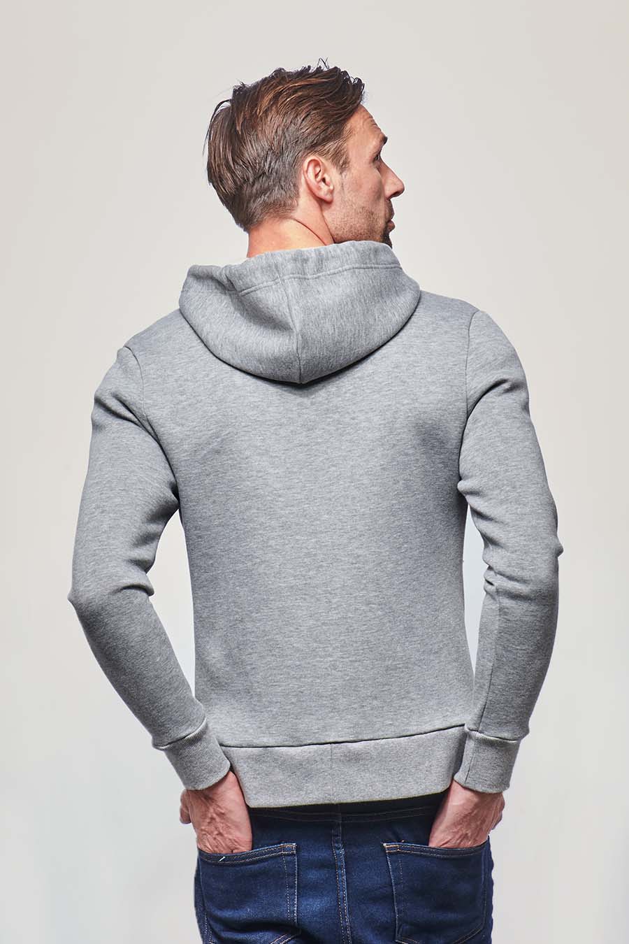 La veste zippée – Gris clair – Image 2