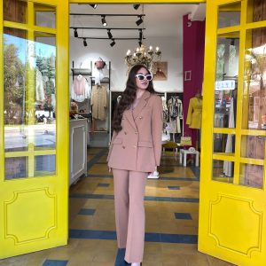 Ensemble tailleur en marron