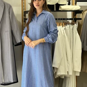 Robe - chemise à rayures
