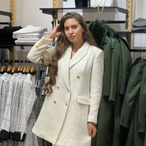 Veste blanche en tweed