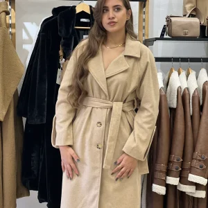 Manteau long en beige
