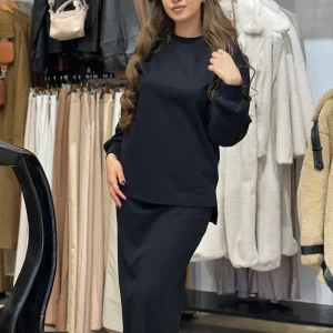 Ensemble en maille avec jupe