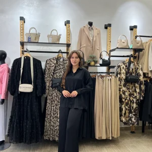 Ensemble satiné en noir