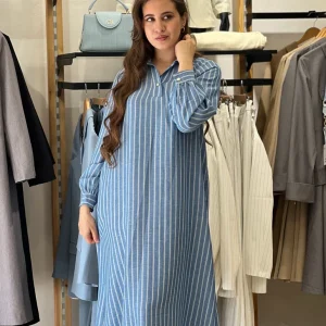 Robe - chemise à rayures