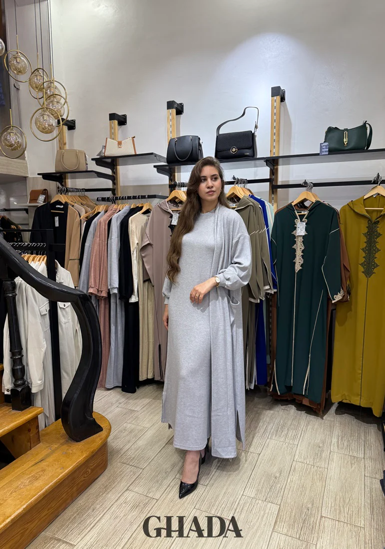 Ensemble robe en maille avec cardigan – Image 2