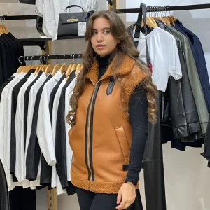 Gilet en simili-cuir