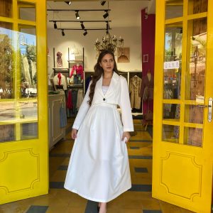Ensemble Veste - jupe en blanc