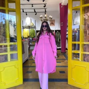 Robe - chemise en rose
