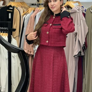 Ensemble jupe et veste en tweed