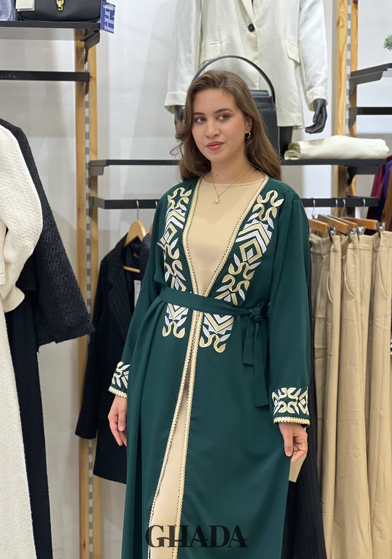 Abaya Kimono avec broderie