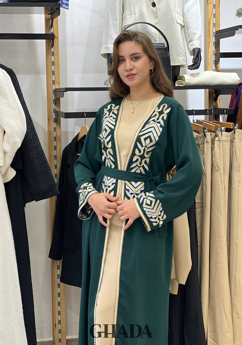 Abaya Kimono avec broderie – Image 2