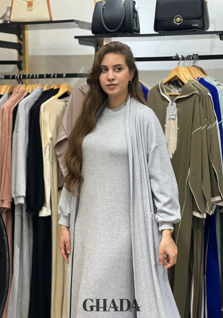 Ensemble robe en maille avec cardigan – Image 4