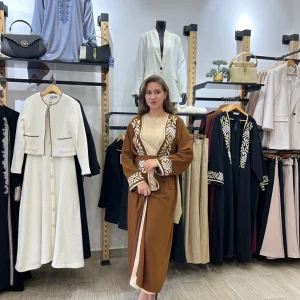 Abaya Kimono avec broderie