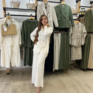 Ensemble tissu brodé