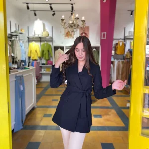 Blazer  noir à col châle