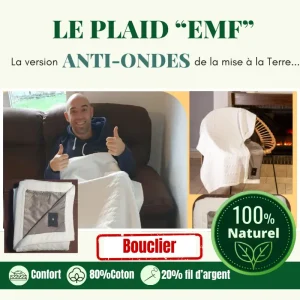 Le plaid anti-ondes hautes fréquence et mise à la terre "emf"