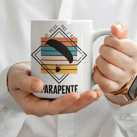 Mug céramique - J'peux pas j'ai parapente – Image 2