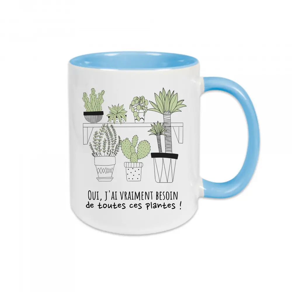 Mug céramique Oui j'ai vraiment besoin de toutes ces plantes – Image 3