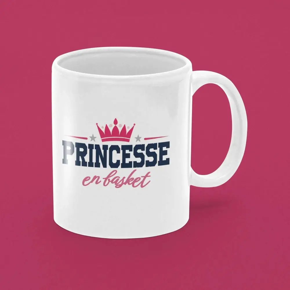 Mug céramique Princesse en basket