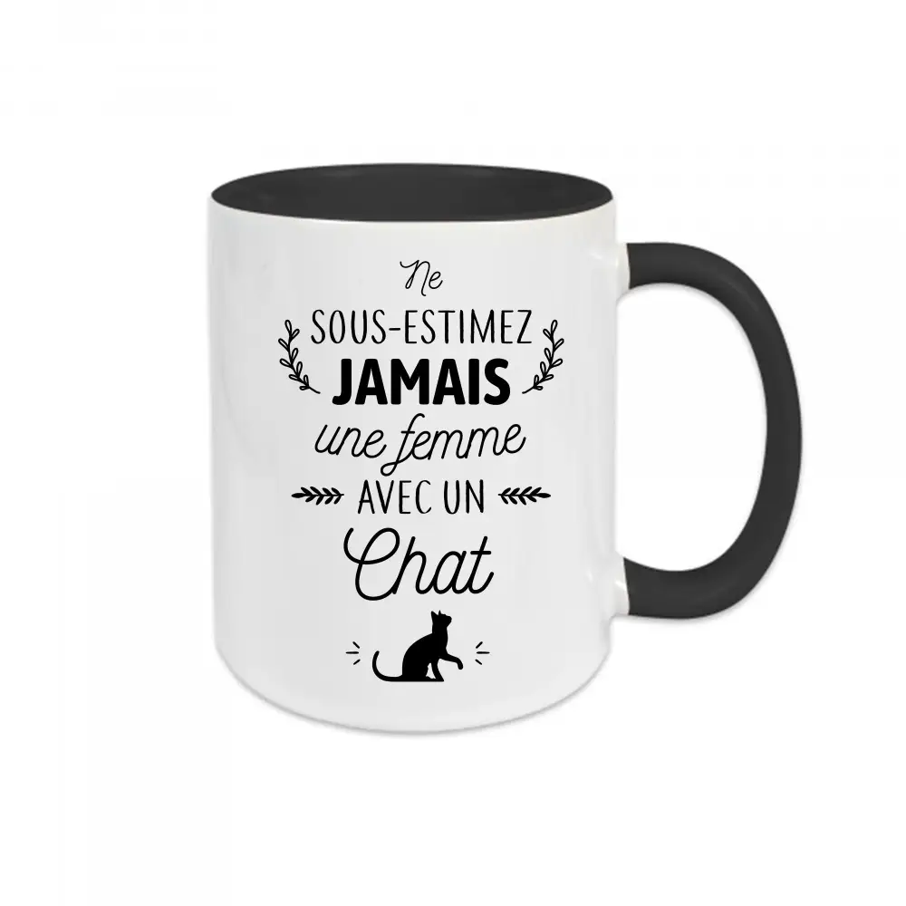 Mug céramique Une femme avec un cheval personnalisable – Image 4