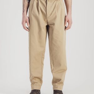 Pantalon Double Pleats Twill Beige PARAGES