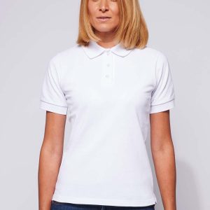 Le polo chic à maille piquée – Blanc