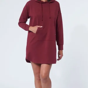 La robe sweat décontractée – Bordeaux