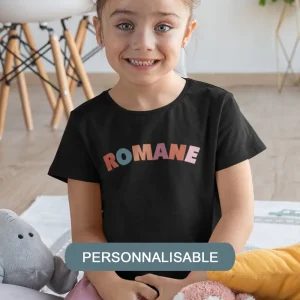 T-shirt enfant prénom personnalisable