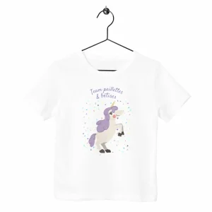 T-shirt enfant Team paillettes et bêtises