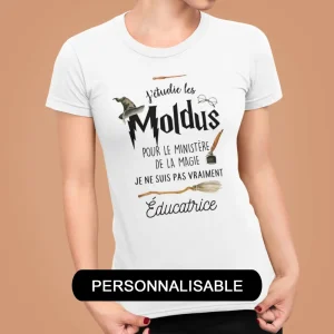 T-shirt femme J'étudie les moldus personnalisable