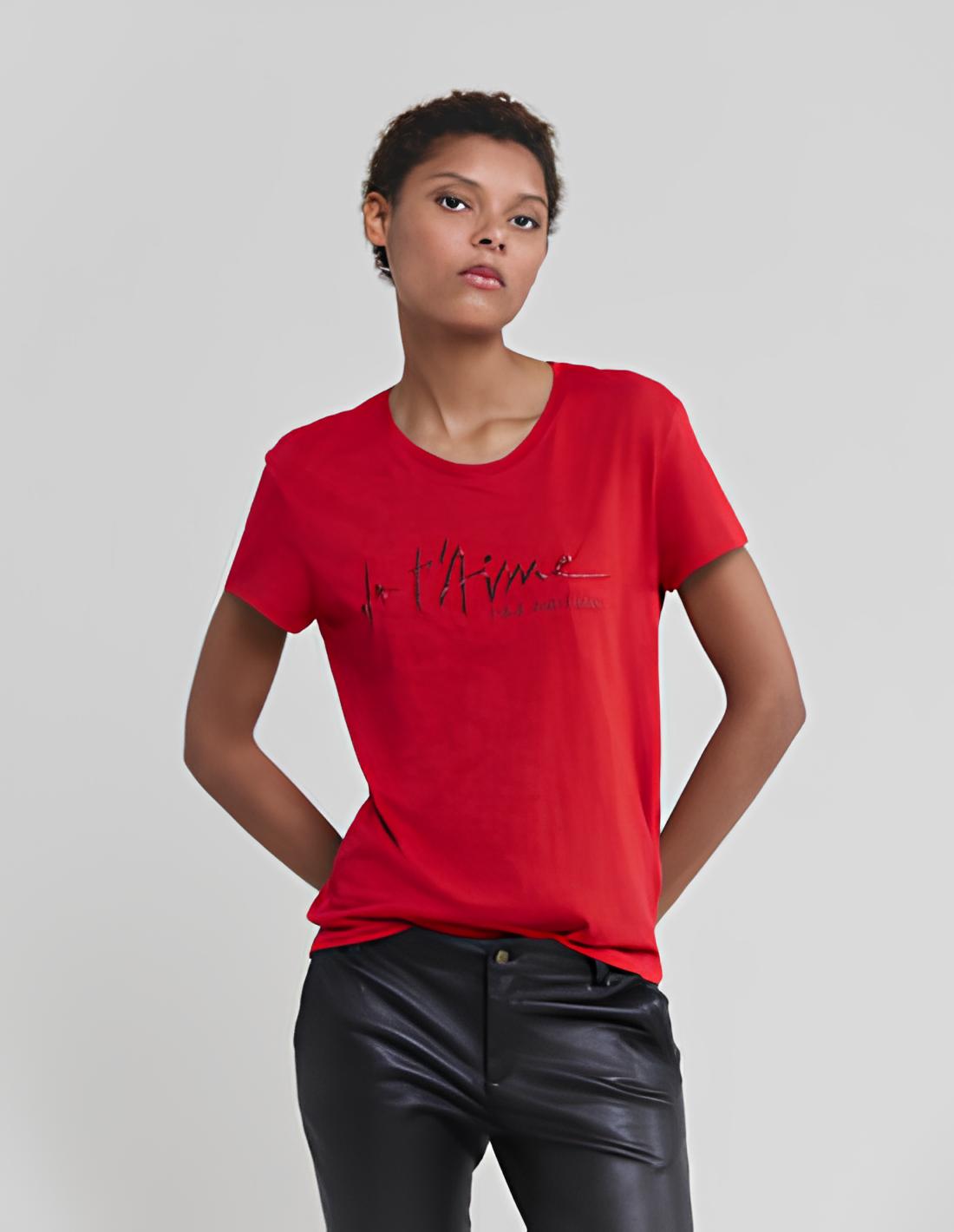 t shirt rouge femme