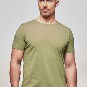 Le tee-shirt ajusté en coton bio, très doux – Kaki